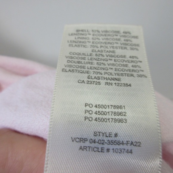 Aritzia Wilfred Sweetheart Blouse XS Pink Crop Smocked Going Out Top Preppy 162 - Picture 6 of 12